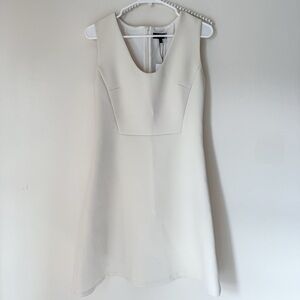 Theory Sleeveless Cream A-Line Dress